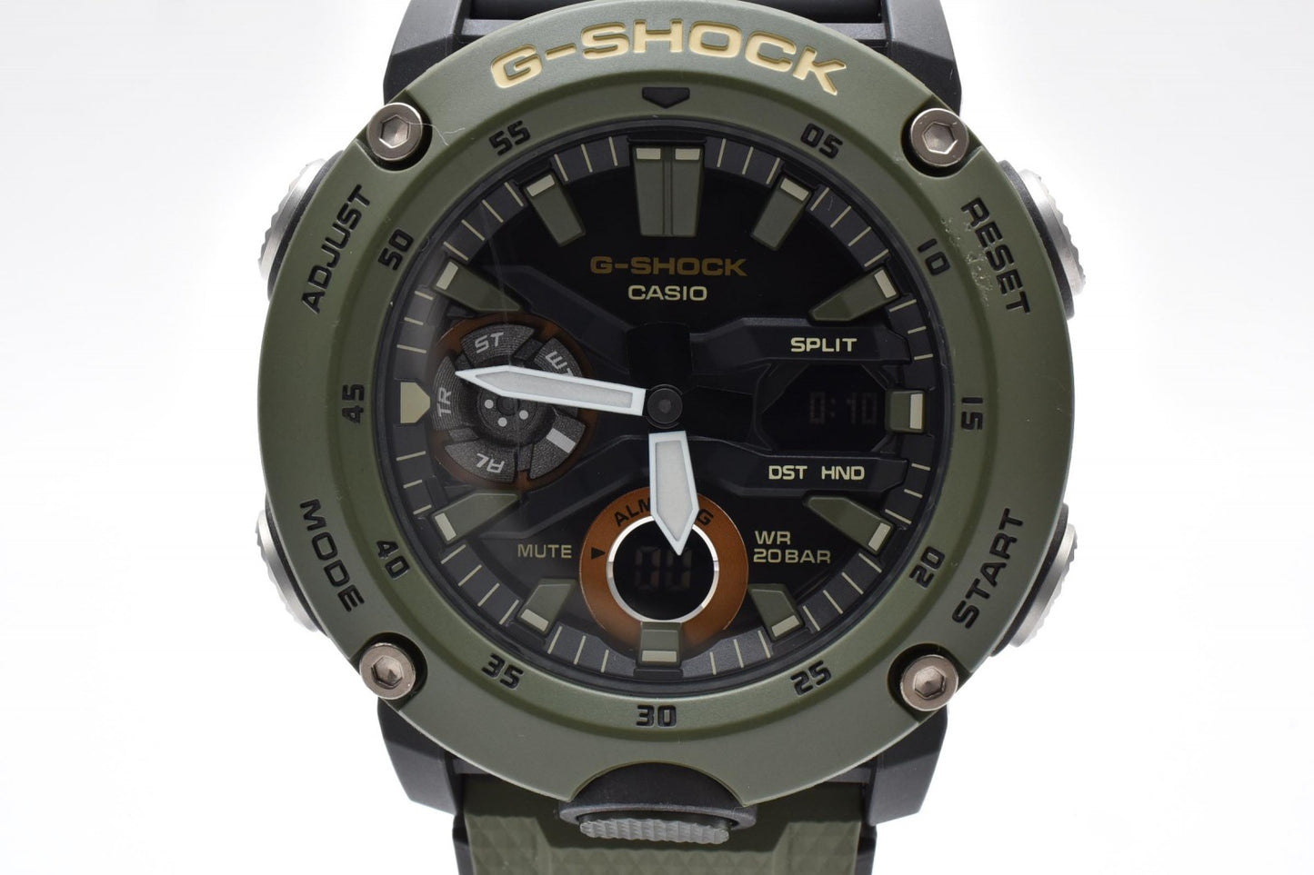 カシオ CASIO G-SHOCK GA-2000 アナデジ メンズ 腕時計 カーキ ブラック カーボンコア Gショック