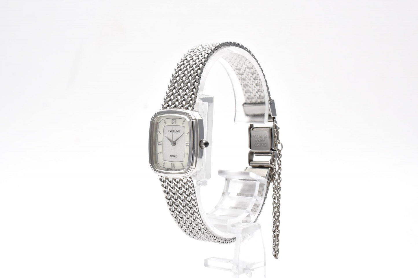 セイコー SEIKO Exceline 7321-6600 レディース クォーツ 腕時計 シルバー メッシュブレス