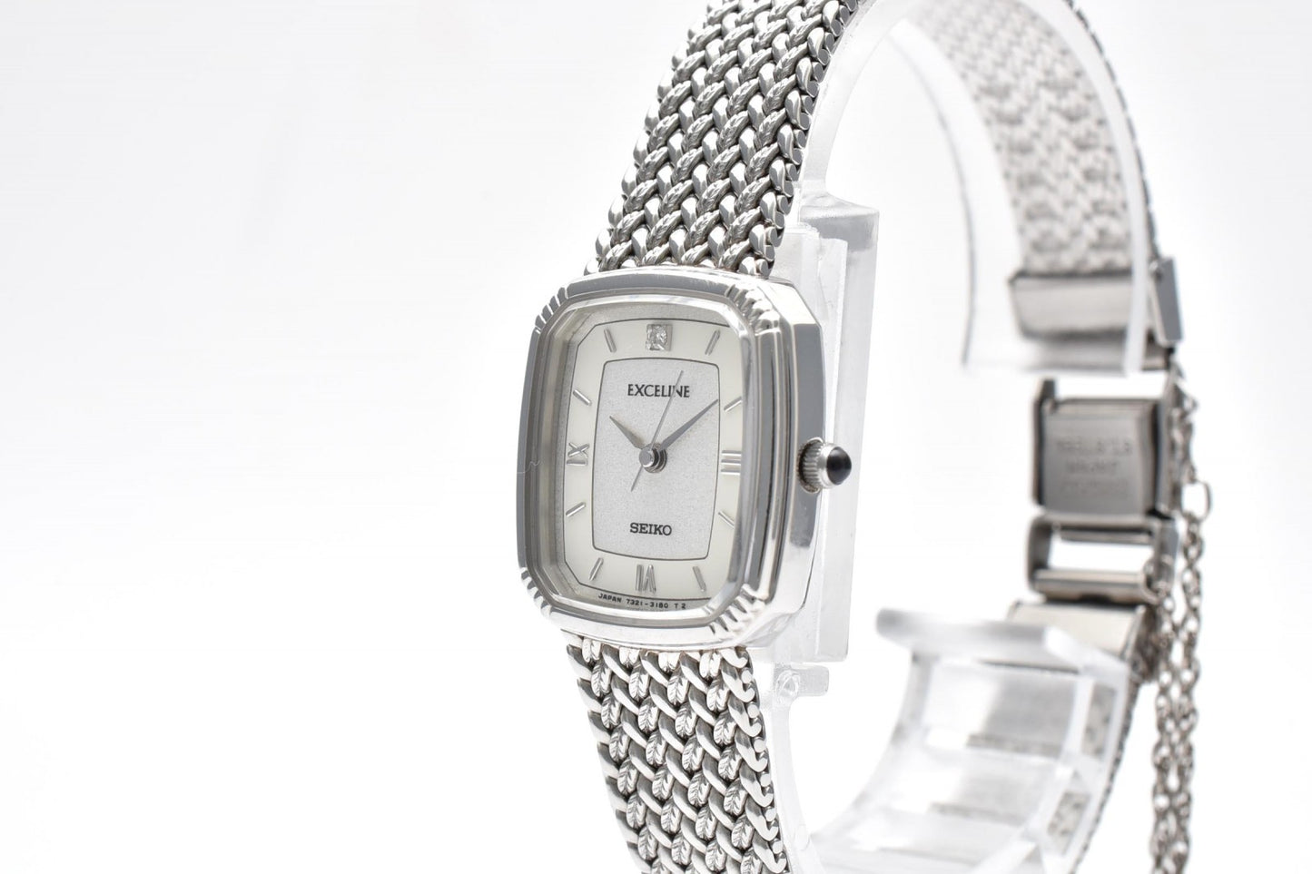 セイコー SEIKO Exceline 7321-6600 レディース クォーツ 腕時計 シルバー メッシュブレス