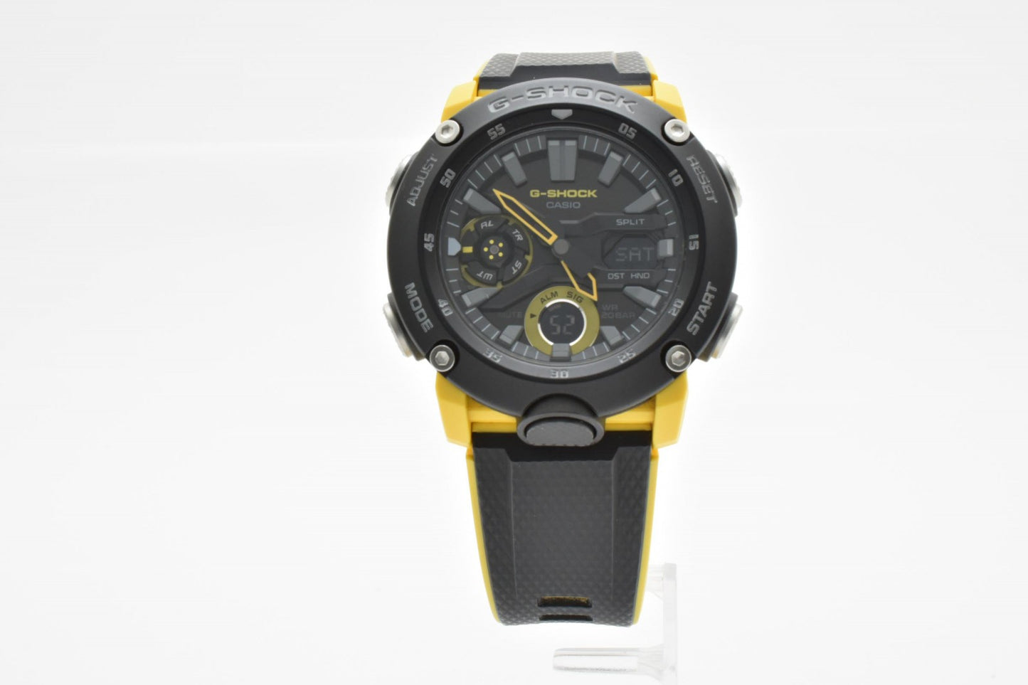 カシオ CASIO G-SHOCK GA-2000 メンズ 腕時計 アナデジ カーボンコア ブラック イエロー Gショック