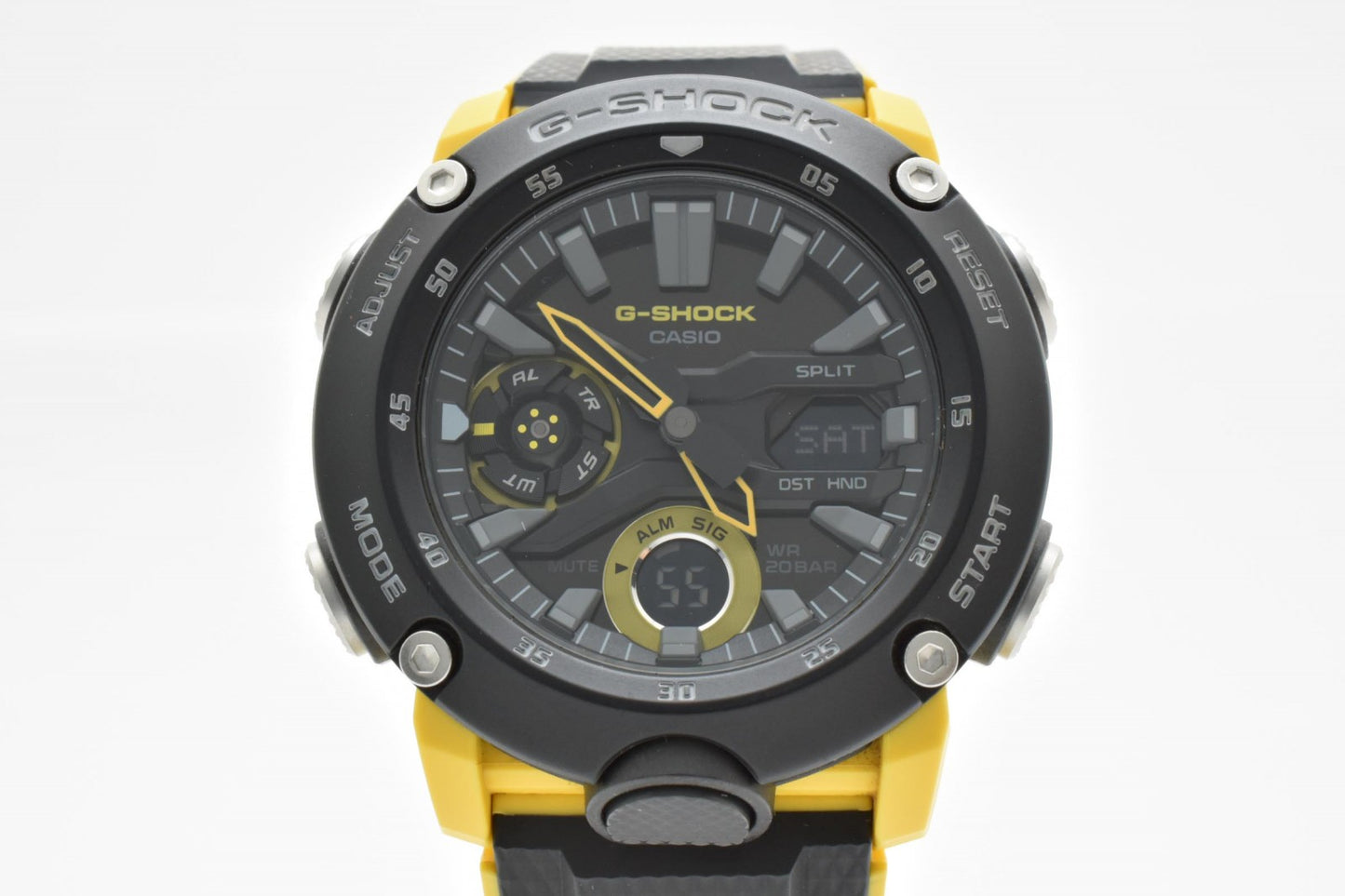 カシオ CASIO G-SHOCK GA-2000 メンズ 腕時計 アナデジ カーボンコア ブラック イエロー Gショック