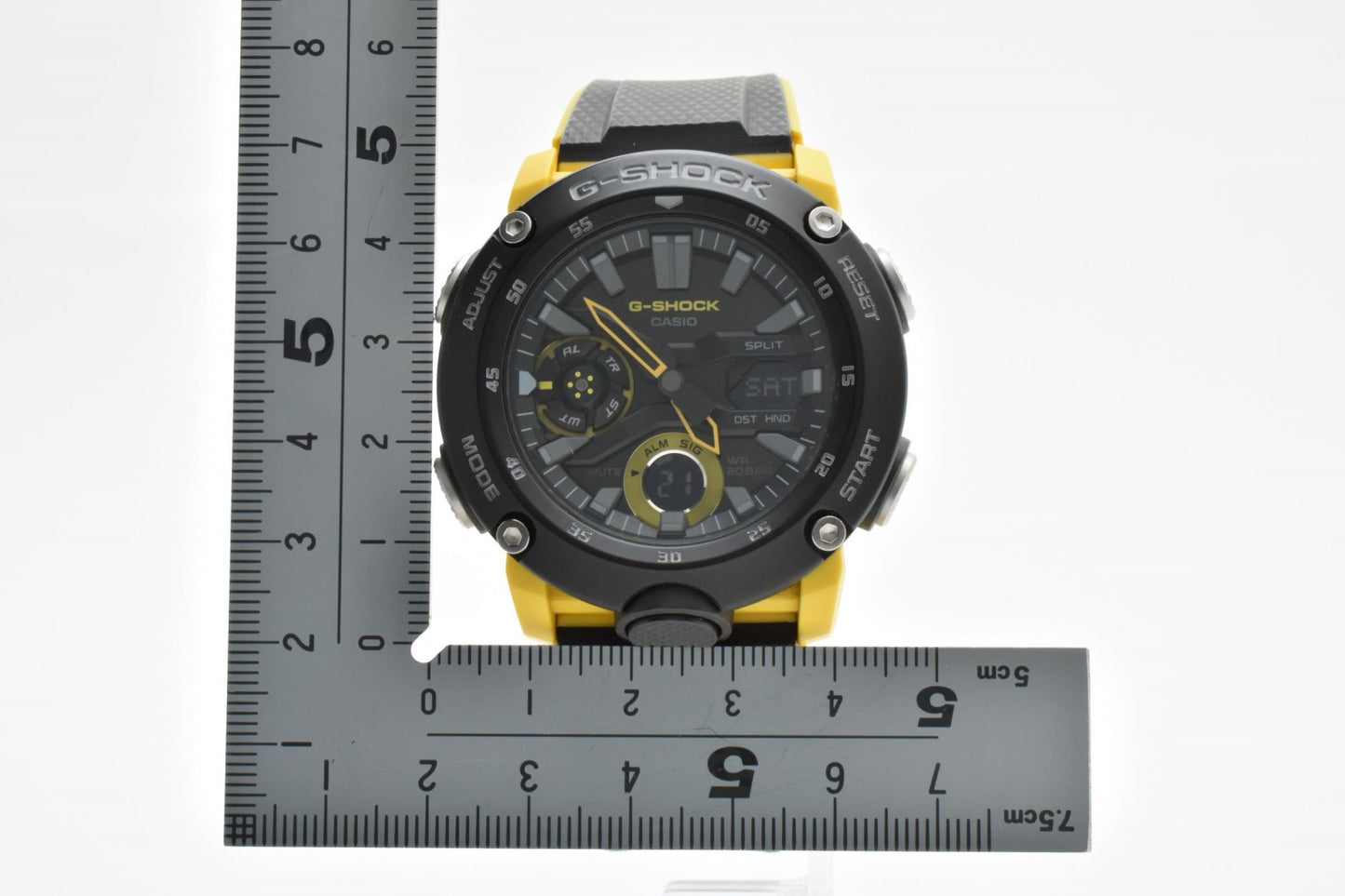 カシオ CASIO G-SHOCK GA-2000 メンズ 腕時計 アナデジ カーボンコア ブラック イエロー Gショック