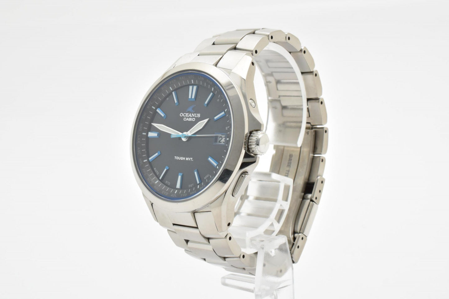 カシオ CASIO OCEANUS OCW-S100 電波ソーラー メンズ 腕時計 チタン ブラック文字盤 オシアナス