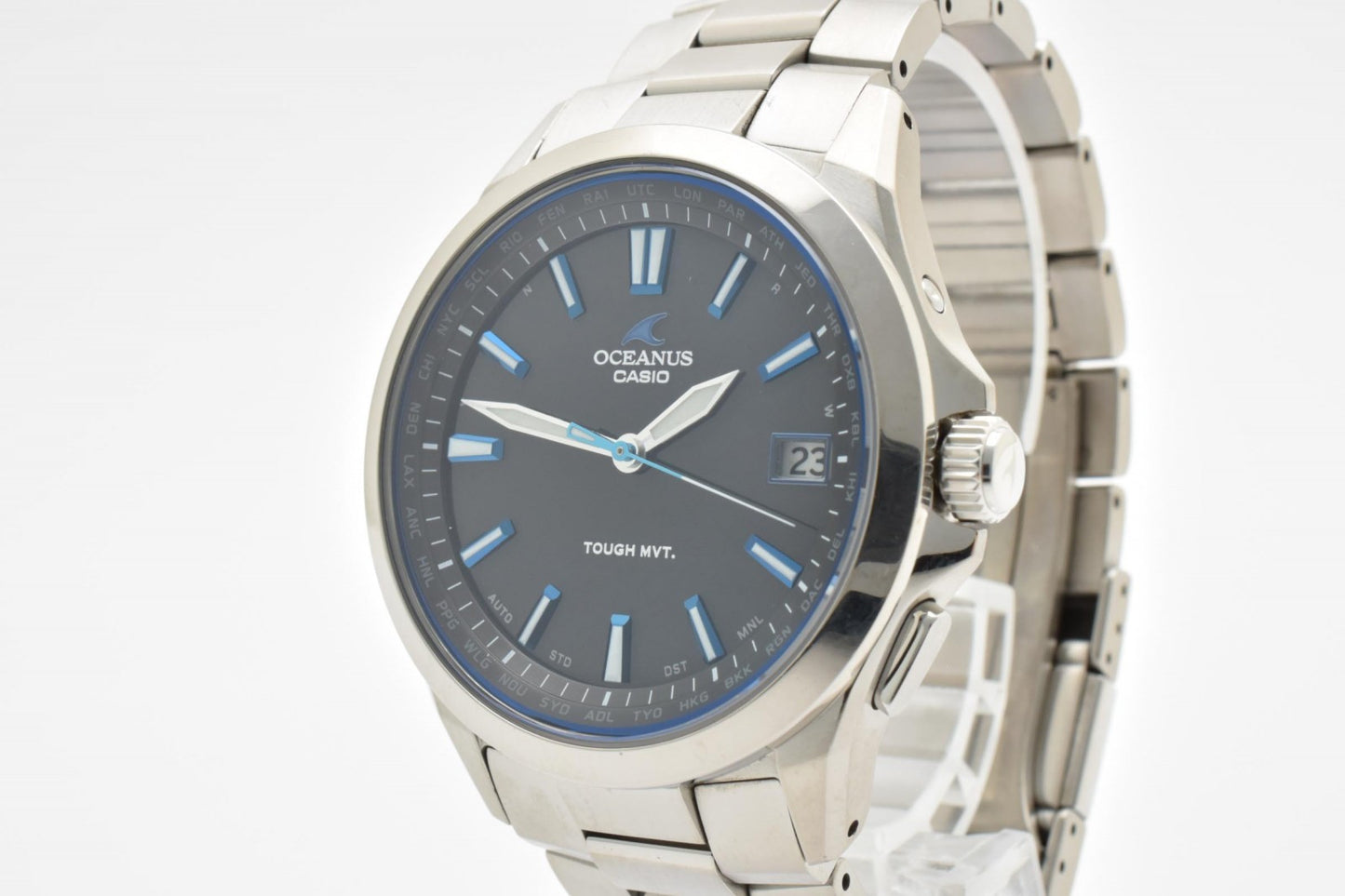 カシオ CASIO OCEANUS OCW-S100 電波ソーラー メンズ 腕時計 チタン ブラック文字盤 オシアナス