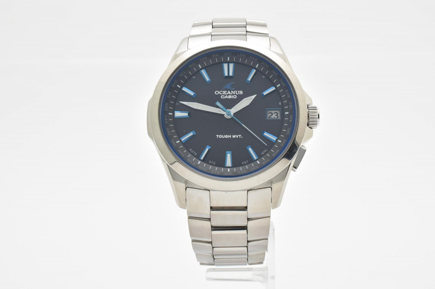 カシオ CASIO OCEANUS OCW-S100 電波ソーラー メンズ 腕時計 チタン ブラック文字盤 オシアナス