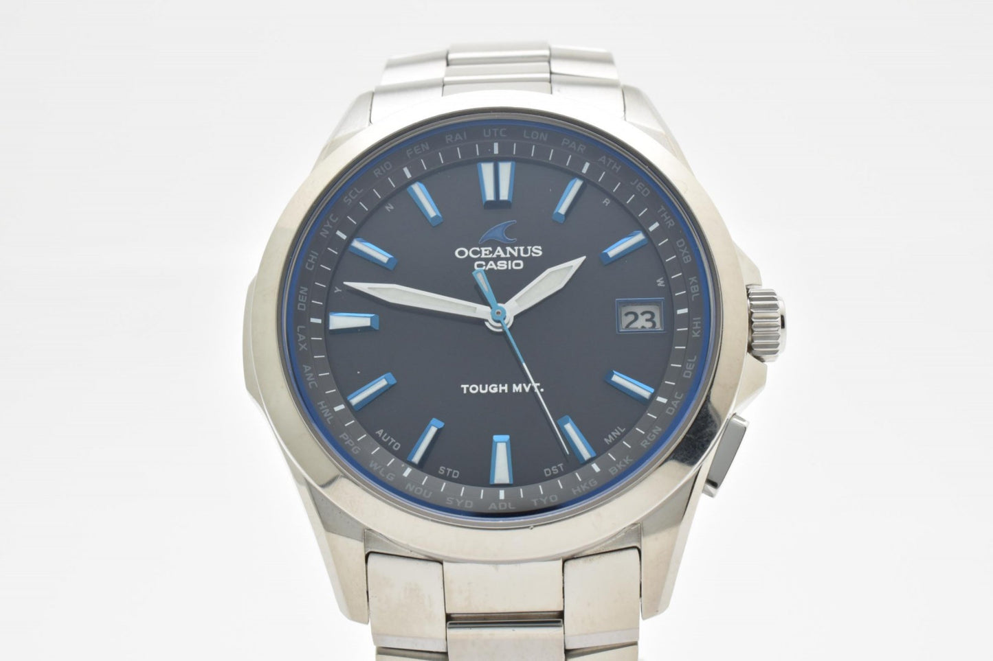 カシオ CASIO OCEANUS OCW-S100 電波ソーラー メンズ 腕時計 チタン ブラック文字盤 オシアナス