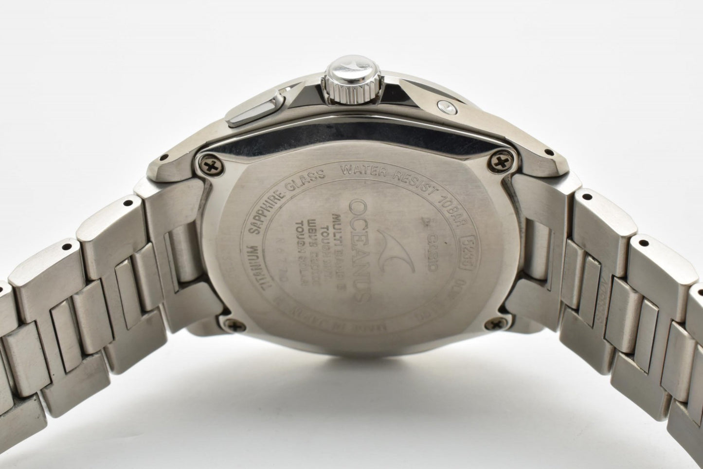 カシオ CASIO OCEANUS OCW-S100 電波ソーラー メンズ 腕時計 チタン ブラック文字盤 オシアナス