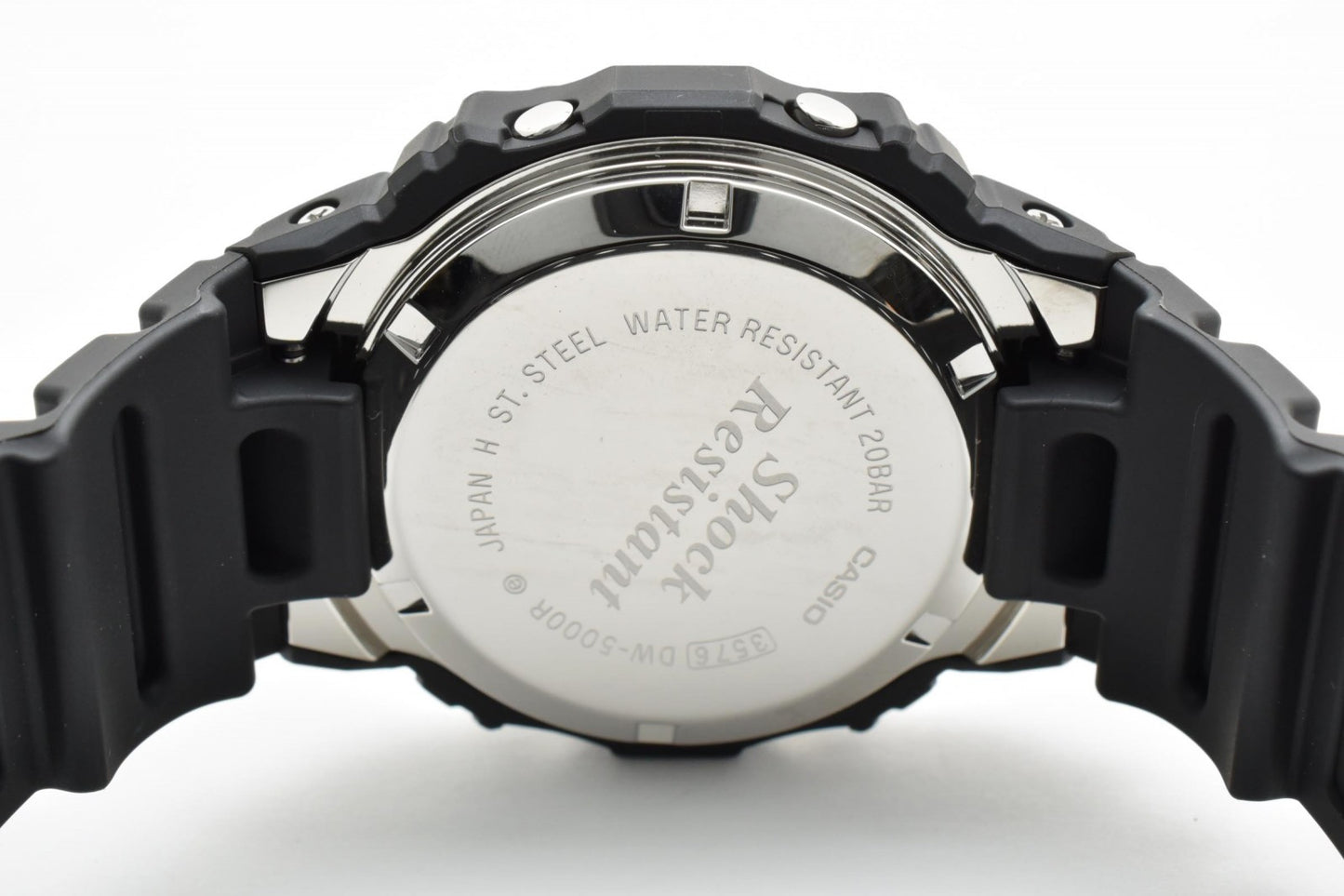 カシオ CASIO G-SHOCK DW-5000R デジタルウォッチ メンズ 腕時計 スクエアフェイス ブラック 樹脂ベルト 箱付