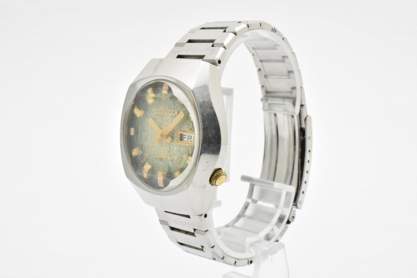シチズン CITIZEN 3701-370139 自動巻き デイデイト メンズ 腕時計 グリーン文字盤 ヴィンテージ