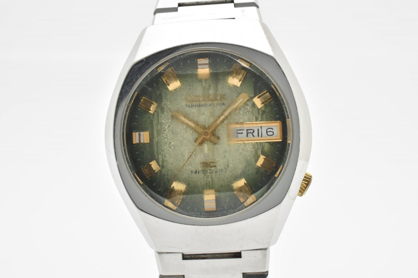 シチズン CITIZEN 3701-370139 自動巻き デイデイト メンズ 腕時計 グリーン文字盤 ヴィンテージ
