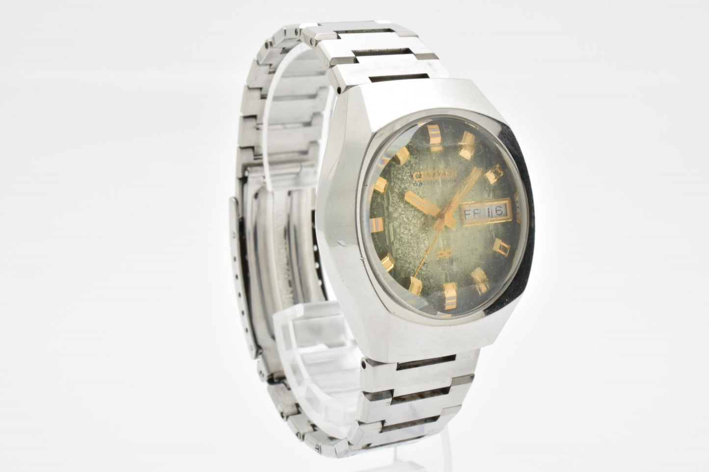シチズン CITIZEN 3701-370139 自動巻き デイデイト メンズ 腕時計 グリーン文字盤 ヴィンテージ