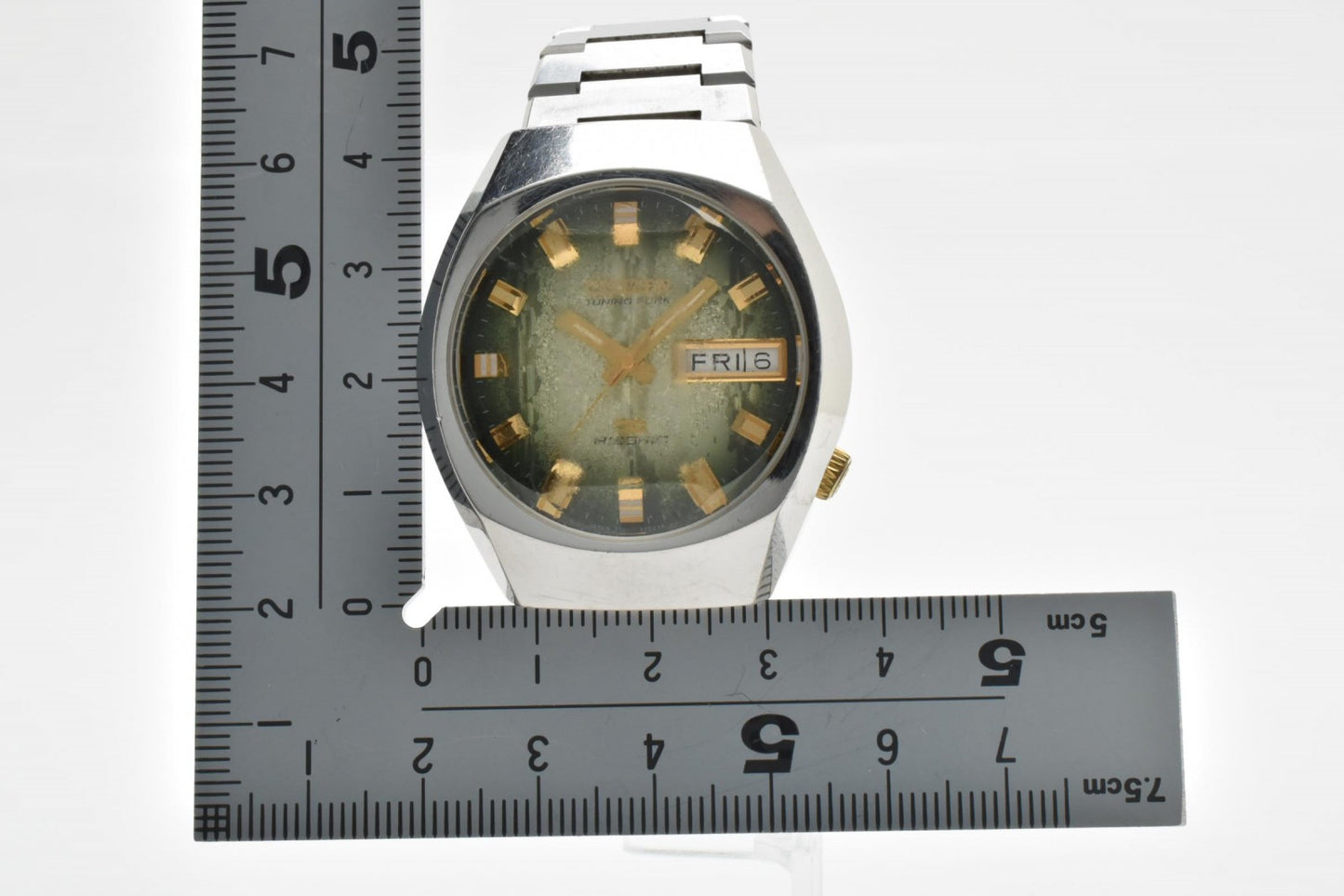 シチズン CITIZEN 3701-370139 自動巻き デイデイト メンズ 腕時計 グリーン文字盤 ヴィンテージ