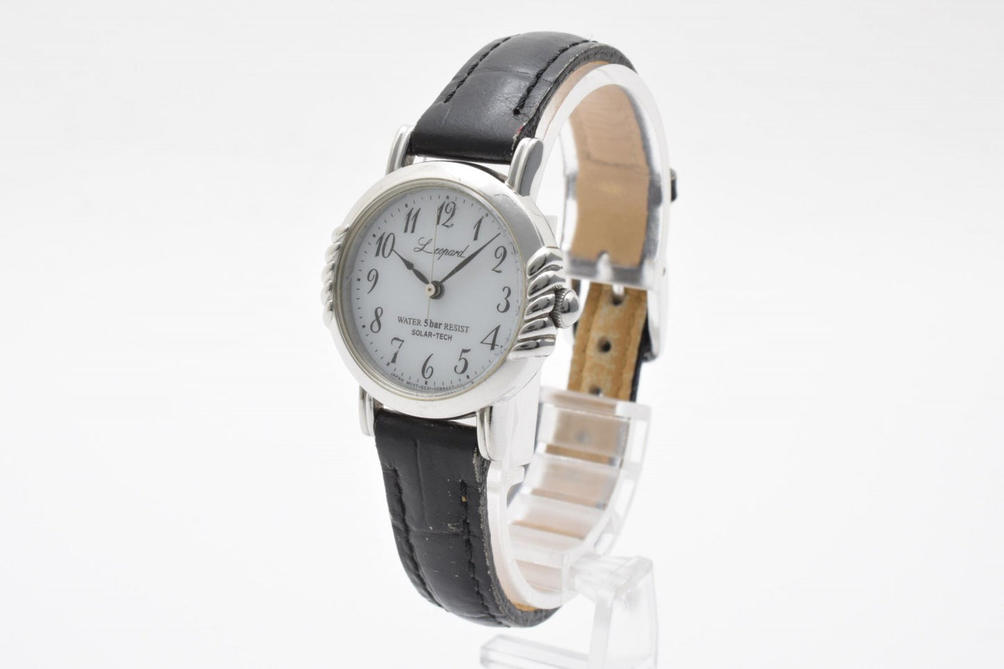 CITIZEN シチズン レオパール E031-S059216 エコドライブ ソーラー レディース 腕時計 ホワイト文字盤 アラビアインデックス レザーベルト