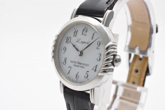 CITIZEN シチズン レオパール E031-S059216 エコドライブ ソーラー レディース 腕時計 ホワイト文字盤 アラビアインデックス レザーベルト
