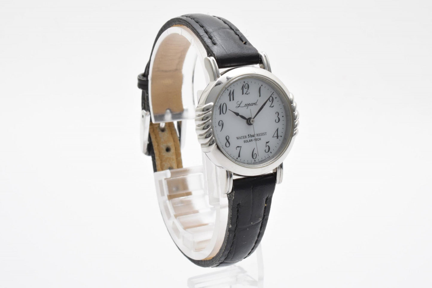 CITIZEN シチズン レオパール E031-S059216 エコドライブ ソーラー レディース 腕時計 ホワイト文字盤 アラビアインデックス レザーベルト