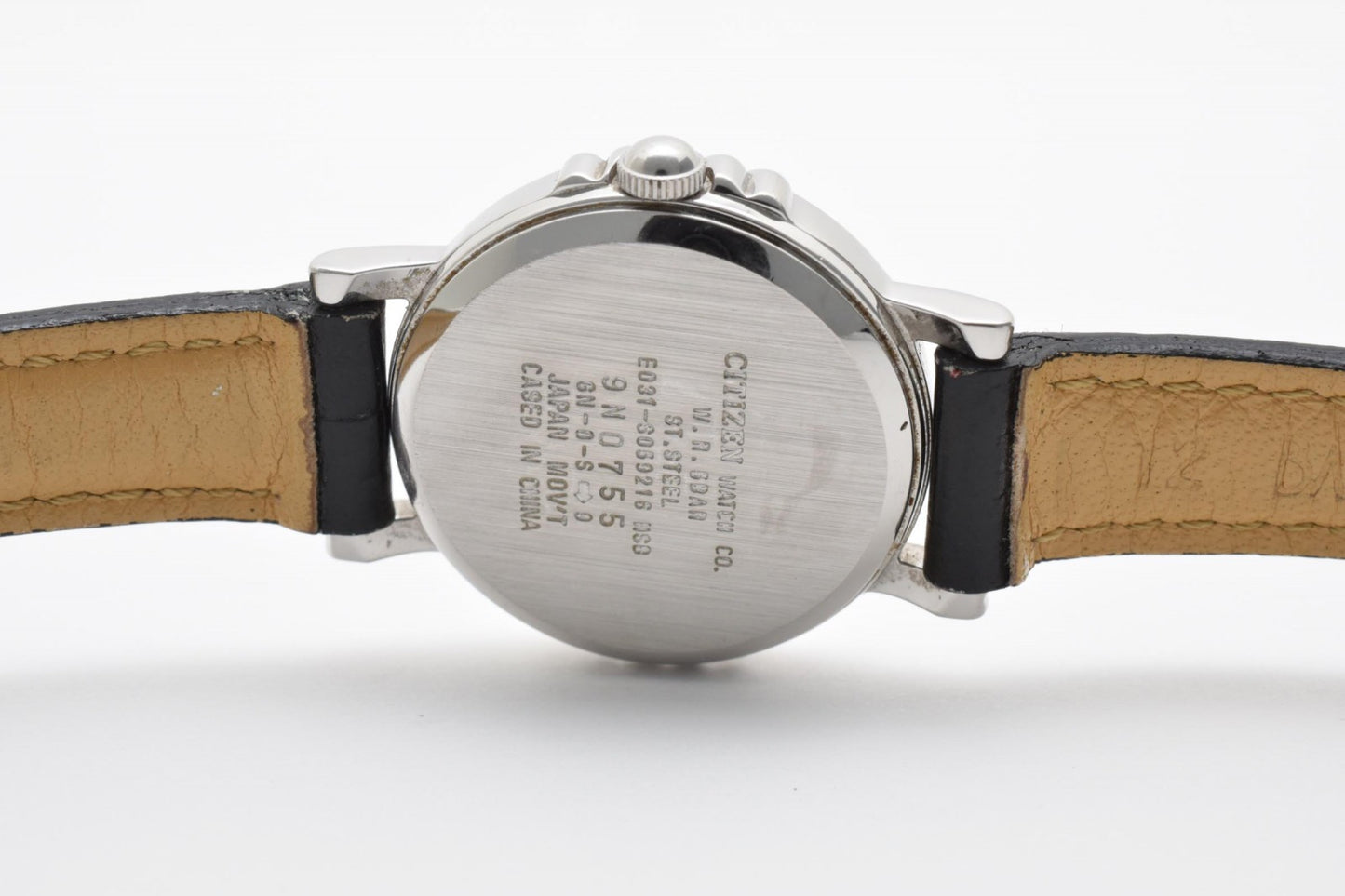 CITIZEN シチズン レオパール E031-S059216 エコドライブ ソーラー レディース 腕時計 ホワイト文字盤 アラビアインデックス レザーベルト