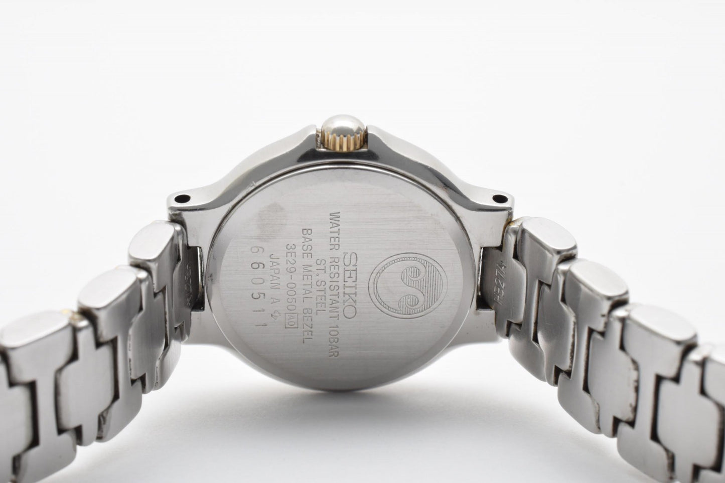 SEIKO セイコー プレサージュ 3E29-0050 クオーツ レディース 腕時計 アイボリー文字盤 コンビカラー ステンレススチール ドレスウォッチ