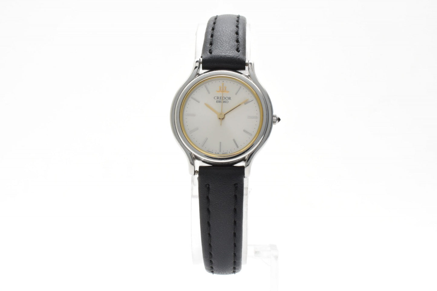 SEIKO セイコー クレドール 4J81-0A40 クオーツ レディース 腕時計 シルバー文字盤 レザーベルト ドレスウォッチ 1990年代