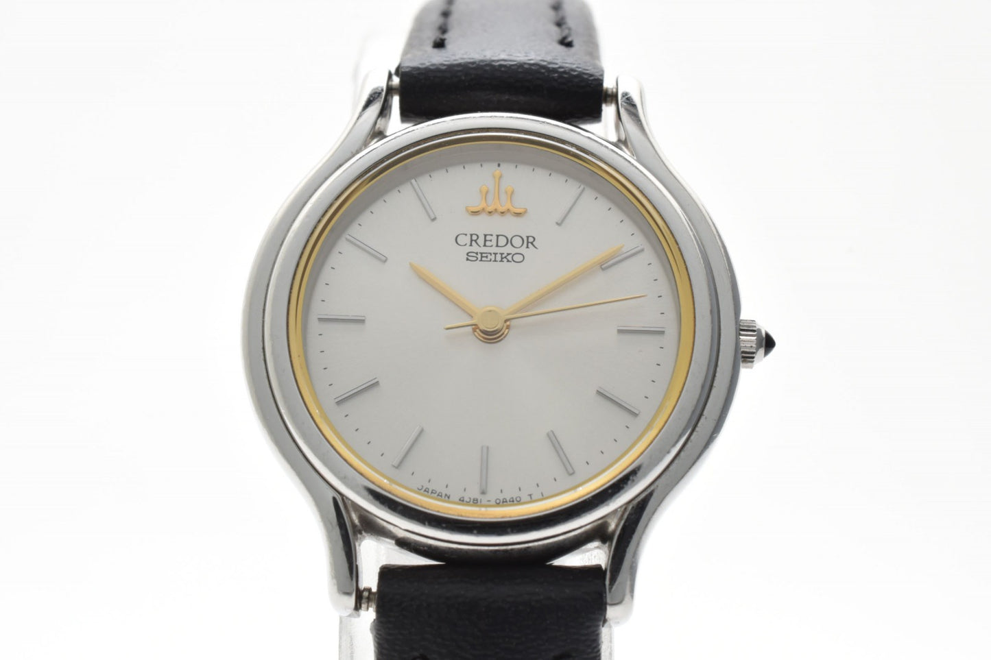 SEIKO セイコー クレドール 4J81-0A40 クオーツ レディース 腕時計 シルバー文字盤 レザーベルト ドレスウォッチ 1990年代
