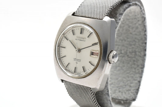 SEIKO セイコー 0N0504 自動巻 レディース 腕時計 ホワイト文字盤 デイト ステンレス メッシュブレス ヴィンテージ 箱付