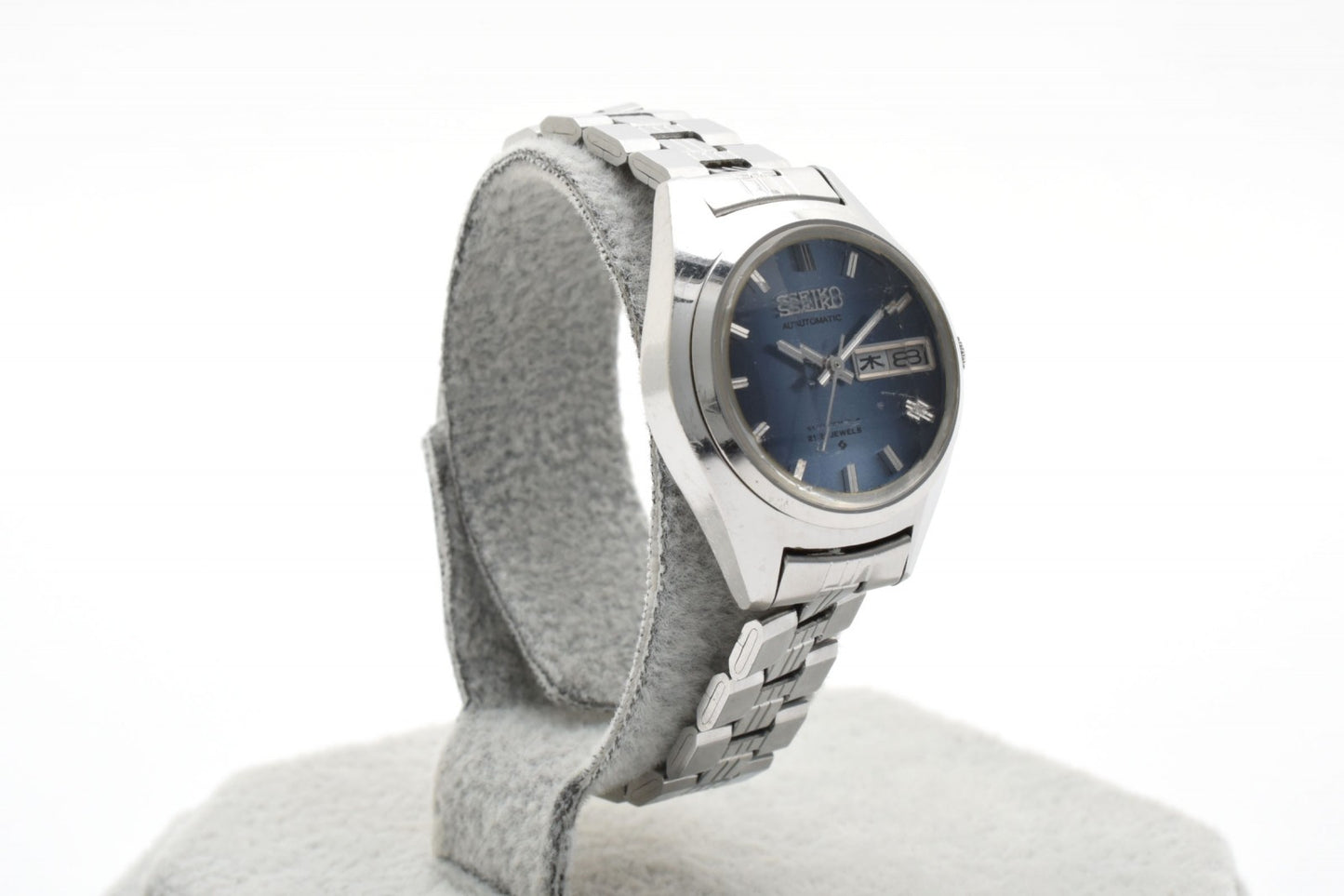 SEIKO セイコー 2706-0170 自動巻 レディース 腕時計 ブルー文字盤 デイデイト ステンレススチール ヴィンテージ 1970年代