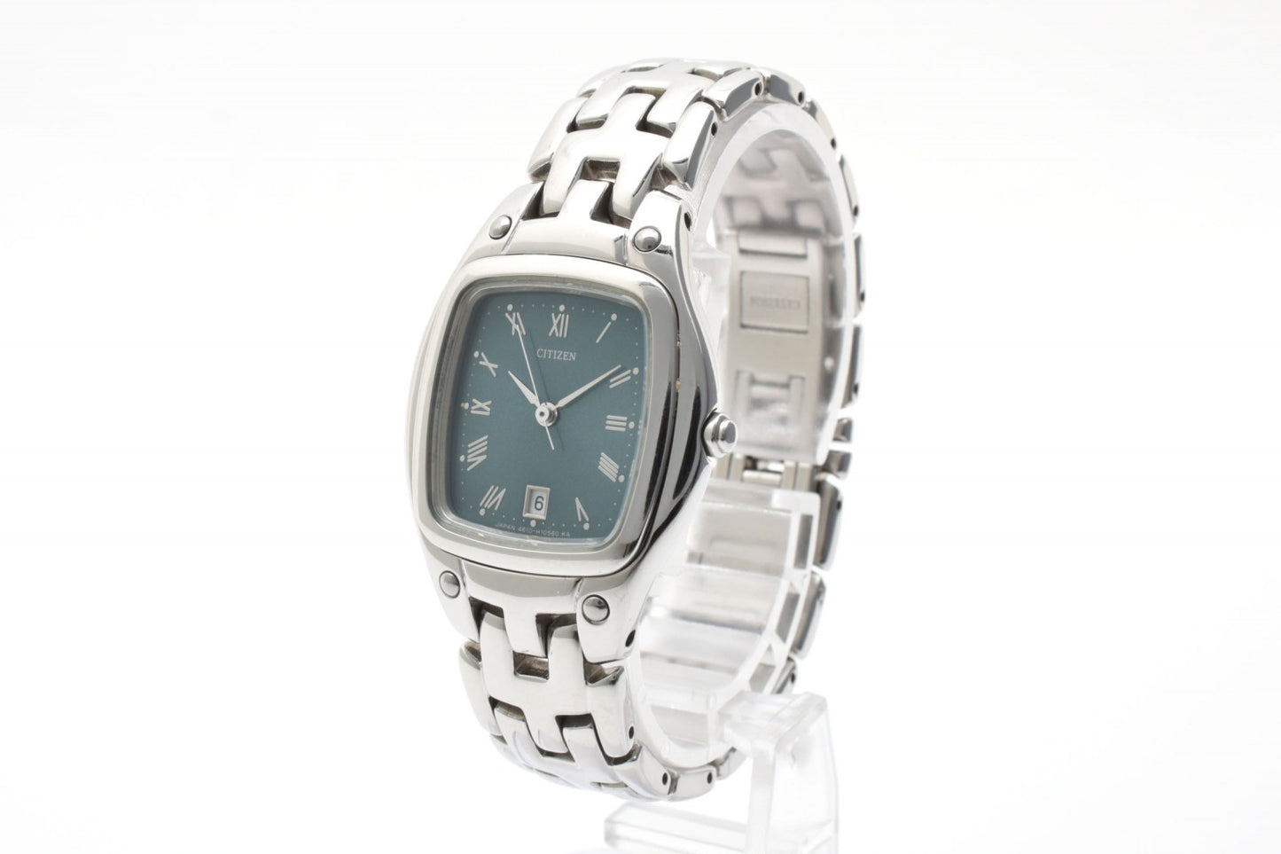 CITIZEN シチズン 4813-H06964 エコドライブ ソーラー レディース 腕時計 グリーン文字盤 ローマンインデックス ステンレススチール