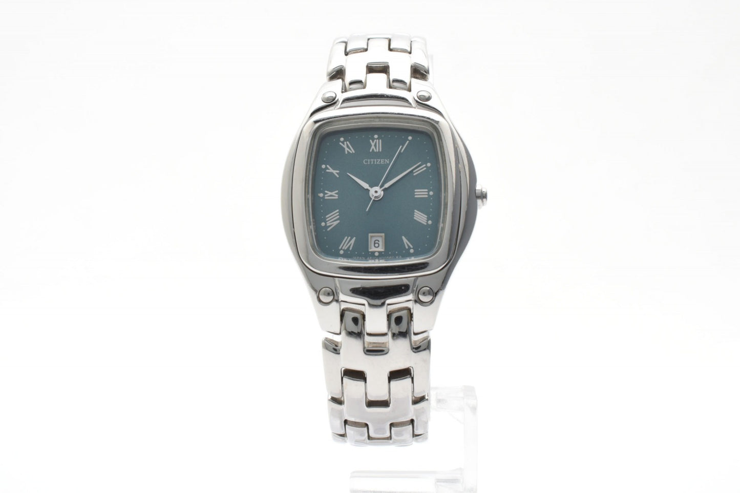 CITIZEN シチズン 4813-H06964 エコドライブ ソーラー レディース 腕時計 グリーン文字盤 ローマンインデックス ステンレススチール