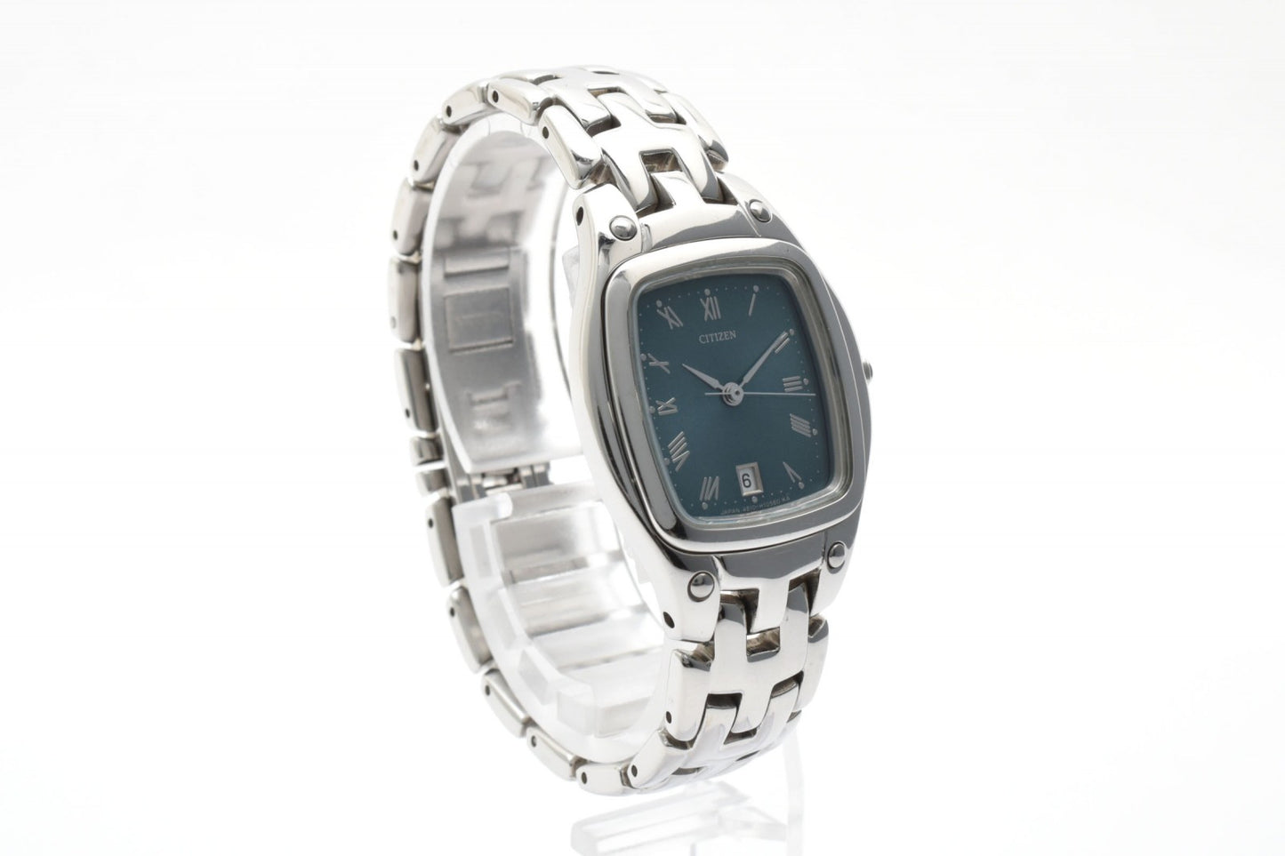 CITIZEN シチズン 4813-H06964 エコドライブ ソーラー レディース 腕時計 グリーン文字盤 ローマンインデックス ステンレススチール