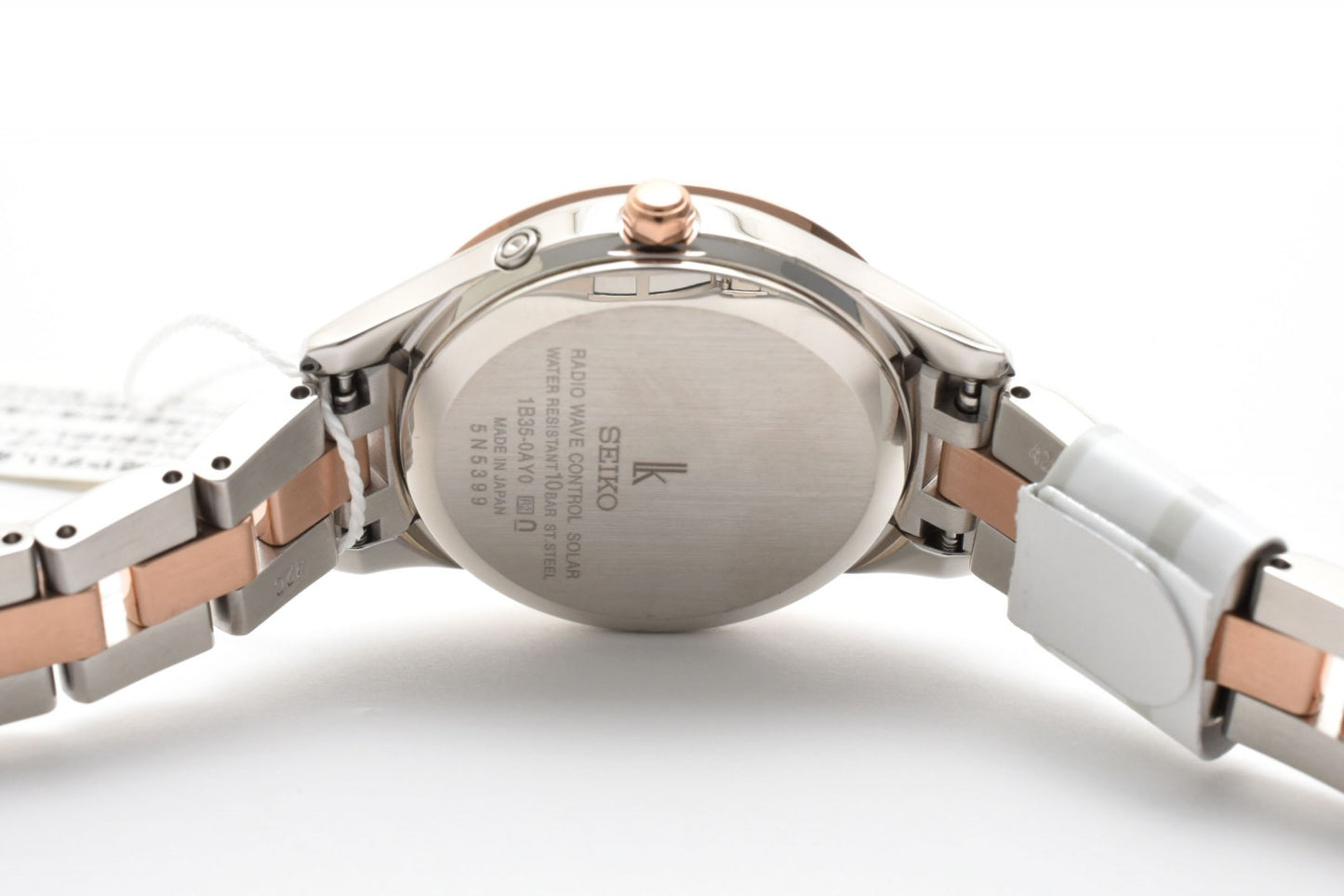 SEIKO セイコー ルキア 1B35-0AY0 電波ソーラー レディース 腕時計 ホワイト文字盤 ローマンインデックス コンビカラー 箱付