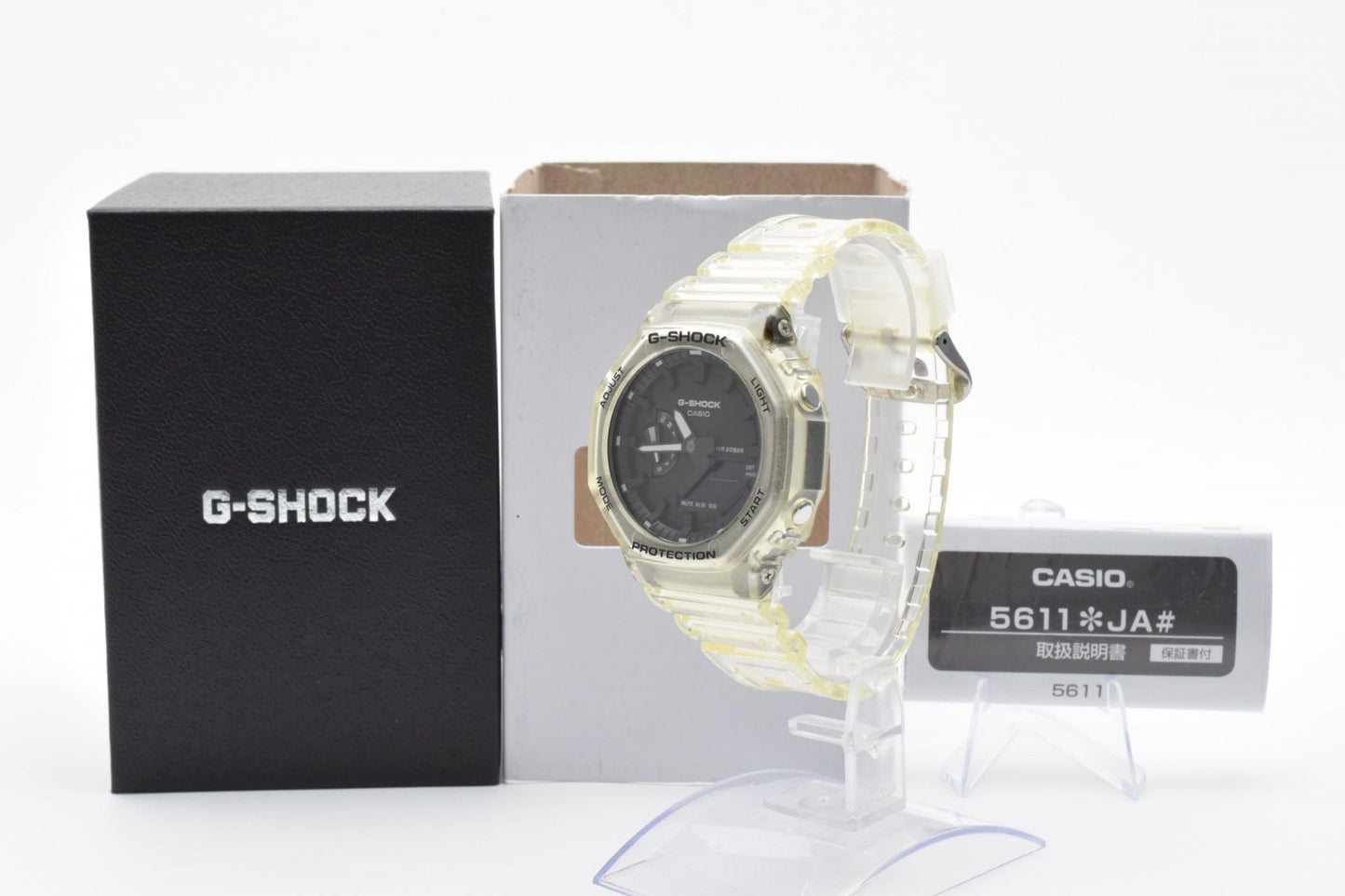 CASIO カシオ G-SHOCK GA-2100SKE クオーツ メンズ 腕時計 オクタゴン ブラック文字盤 スケルトン 樹脂ケース 箱付