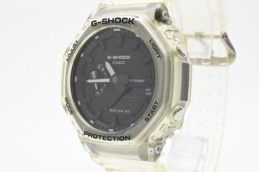 CASIO カシオ G-SHOCK GA-2100SKE クオーツ メンズ 腕時計 オクタゴン ブラック文字盤 スケルトン 樹脂ケース 箱付