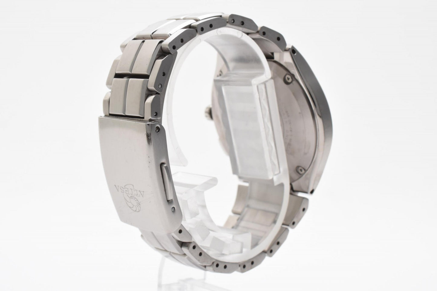 CITIZEN シチズン アテッサ H106-T010407 電波ソーラー チタン メンズ 腕時計 ブラック文字盤 エコドライブ デイト 箱付 説明書付