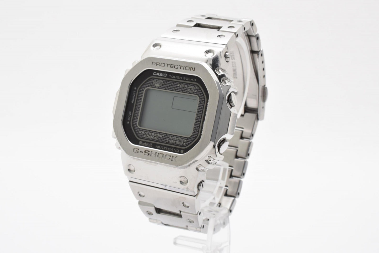 CASIO カシオ G-SHOCK GMW-B5000 フルメタル 電波ソーラー デジタル メンズ 腕時計 スクエア ステンレススチール 箱付 説明書付