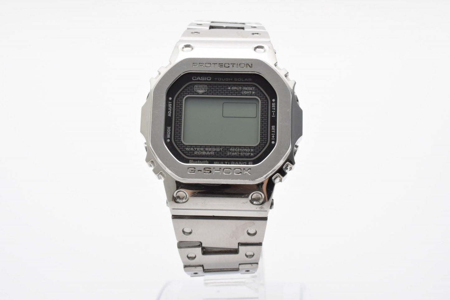 CASIO カシオ G-SHOCK GMW-B5000 フルメタル 電波ソーラー デジタル メンズ 腕時計 スクエア ステンレススチール 箱付 説明書付
