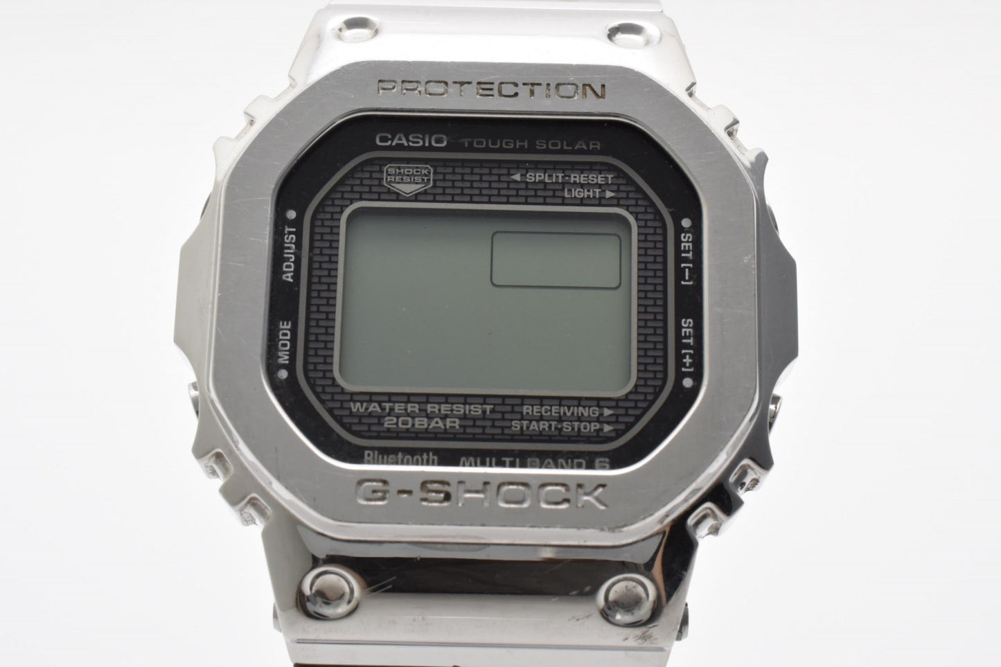 CASIO カシオ G-SHOCK GMW-B5000 フルメタル 電波ソーラー デジタル メンズ 腕時計 スクエア ステンレススチール 箱付 説明書付