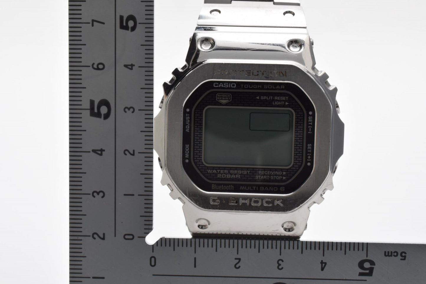 CASIO カシオ G-SHOCK GMW-B5000 フルメタル 電波ソーラー デジタル メンズ 腕時計 スクエア ステンレススチール 箱付 説明書付