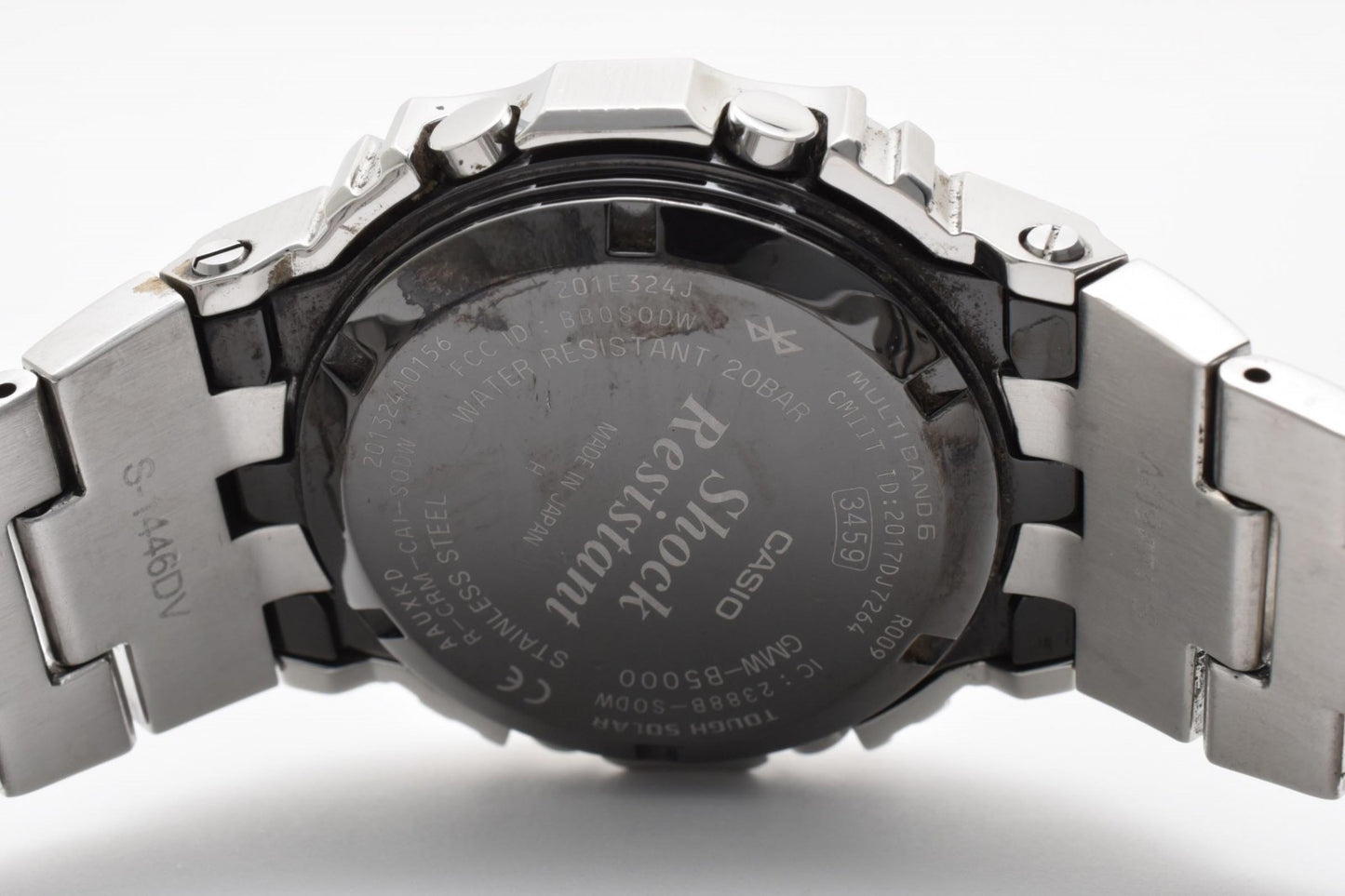 CASIO カシオ G-SHOCK GMW-B5000 フルメタル 電波ソーラー デジタル メンズ 腕時計 スクエア ステンレススチール 箱付 説明書付