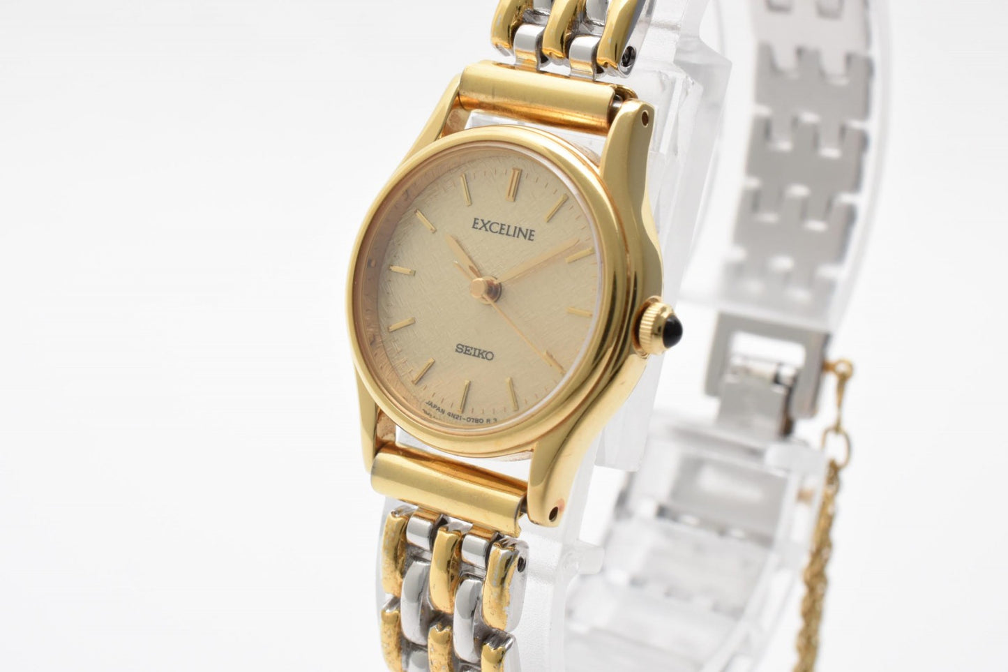 SEIKO セイコー エクセリーヌ 4N21-0390 クオーツ レディース 腕時計 ゴールド文字盤 ステンレススチール ドレスウォッチ 1990年代