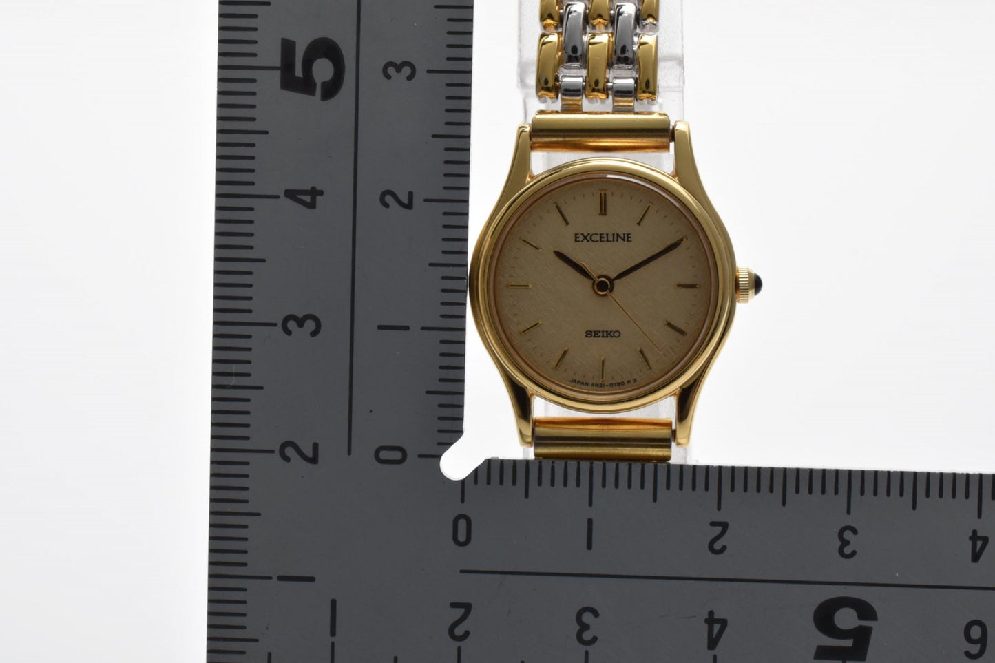 SEIKO セイコー エクセリーヌ 4N21-0390 クオーツ レディース 腕時計 ゴールド文字盤 ステンレススチール ドレスウォッチ 1990年代