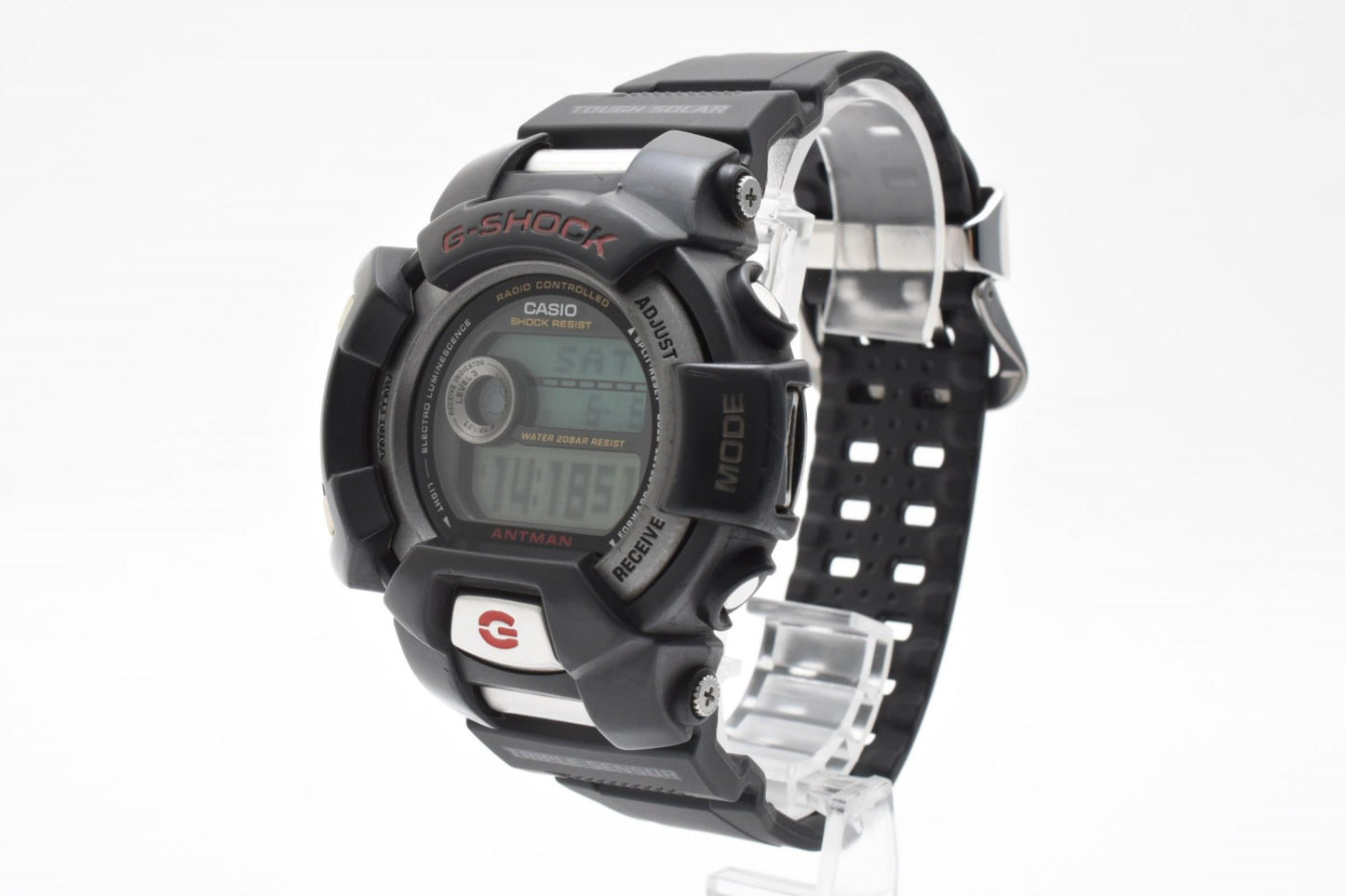 CASIO カシオ G-SHOCK GW-100 電波ソーラー デジタル メンズ 腕時計 ブラック液晶 ステンレス 樹脂ベルト ビッグケース