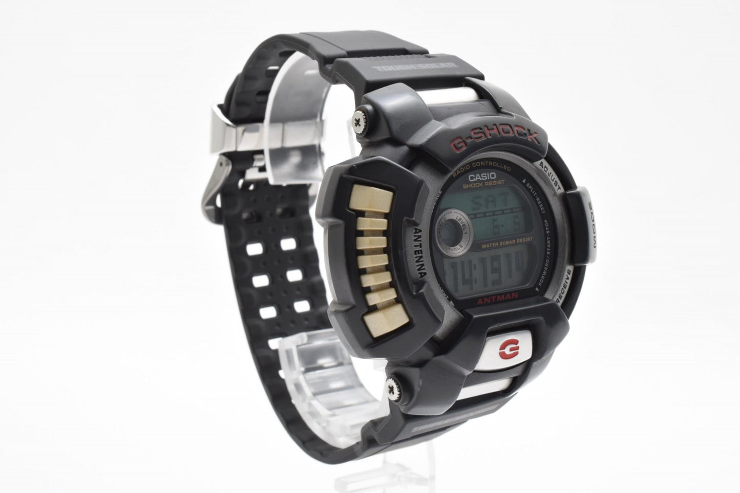 CASIO カシオ G-SHOCK GW-100 電波ソーラー デジタル メンズ 腕時計 ブラック液晶 ステンレス 樹脂ベルト ビッグケース