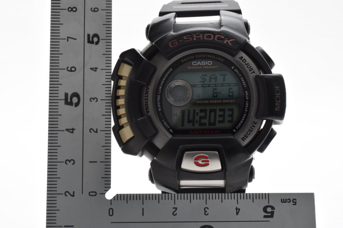 CASIO カシオ G-SHOCK GW-100 電波ソーラー デジタル メンズ 腕時計 ブラック液晶 ステンレス 樹脂ベルト ビッグケース