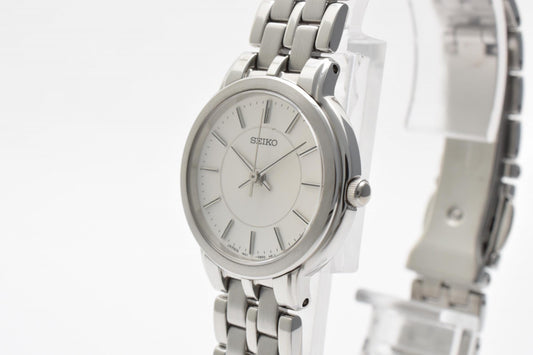 SEIKO セイコー 1N01-0AP0 クオーツ レディース 腕時計 ホワイト文字盤 ステンレススチール ドレスウォッチ 1990年代