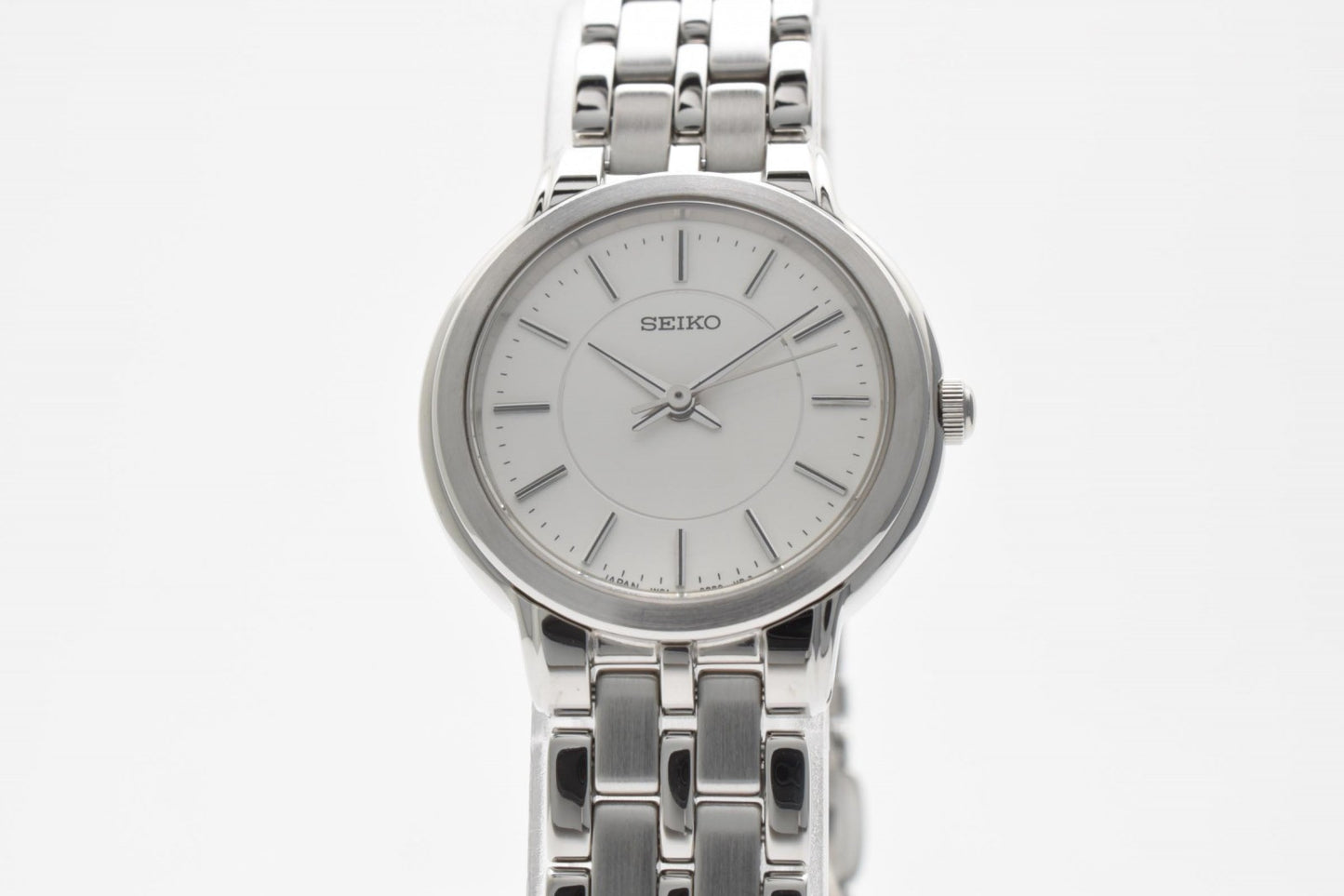 SEIKO セイコー 1N01-0AP0 クオーツ レディース 腕時計 ホワイト文字盤 ステンレススチール ドレスウォッチ 1990年代