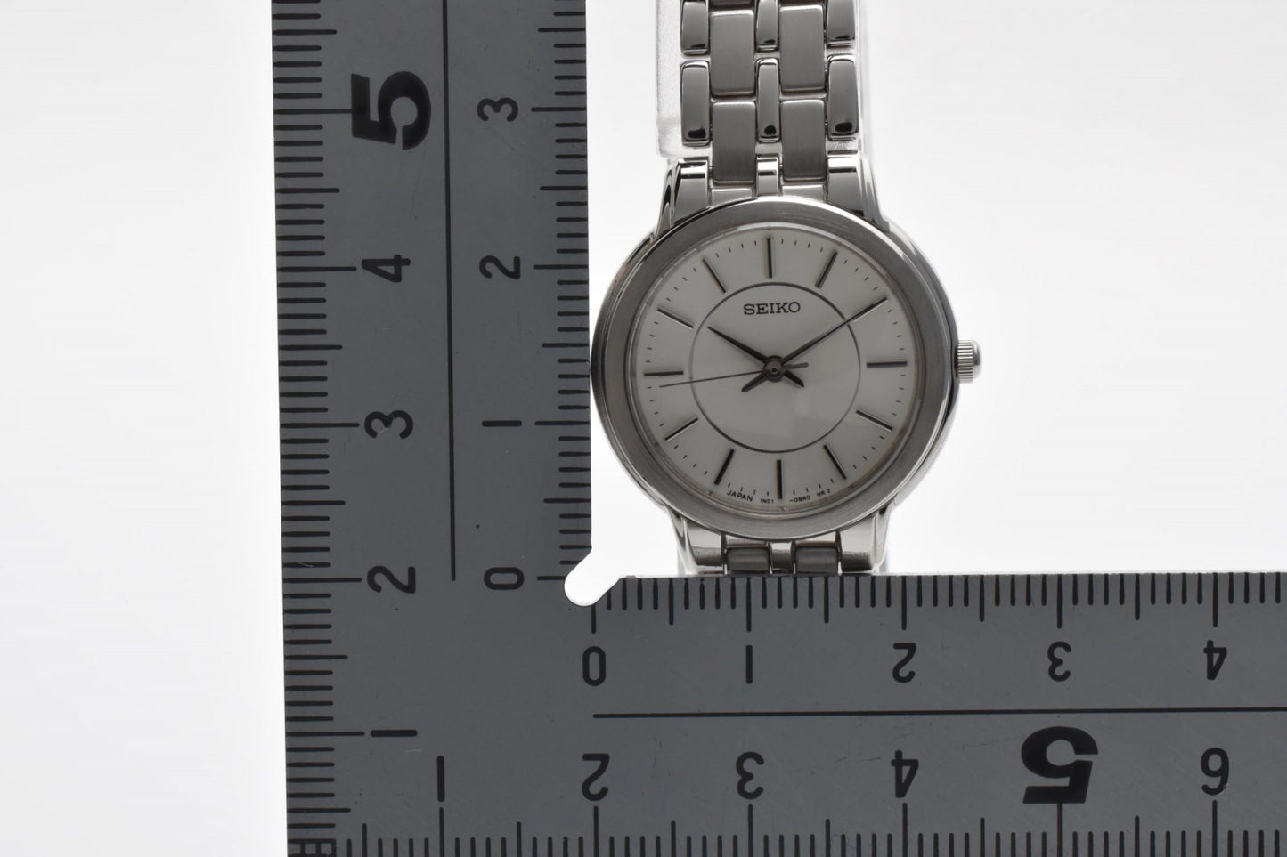 SEIKO セイコー 1N01-0AP0 クオーツ レディース 腕時計 ホワイト文字盤 ステンレススチール ドレスウォッチ 1990年代