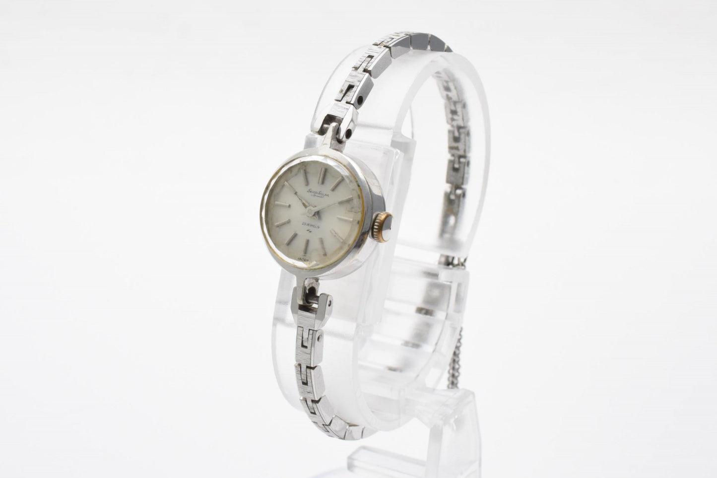 SEIKO セイコー 1040-0020 手巻き レディース 腕時計 シルバー文字盤 ステンレススチール ドレスウォッチ ヴィンテージ 1980年代