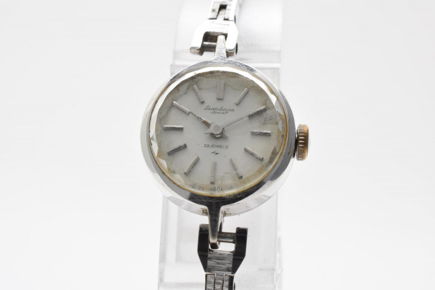 SEIKO セイコー 1040-0020 手巻き レディース 腕時計 シルバー文字盤 ステンレススチール ドレスウォッチ ヴィンテージ 1980年代
