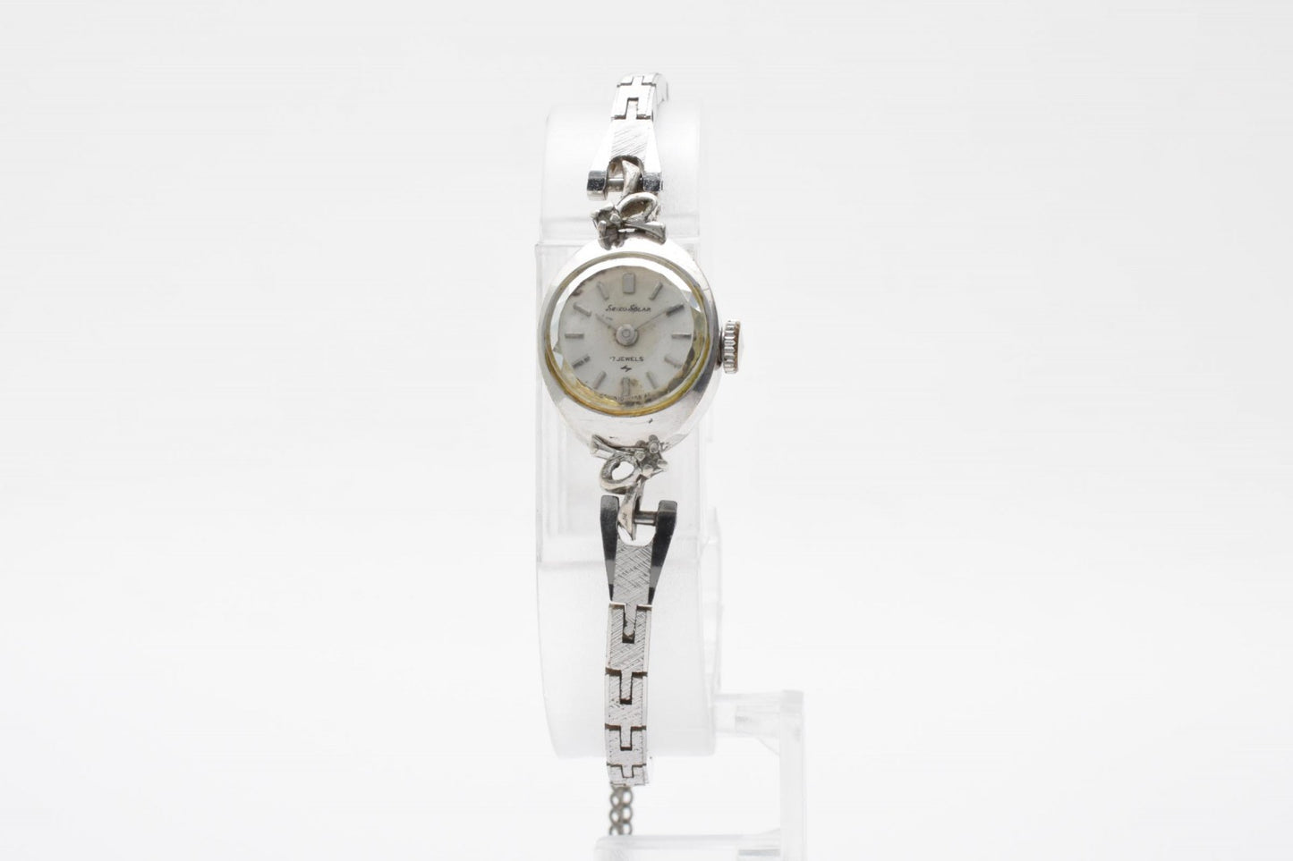 SEIKO セイコー 10-0660 クオーツ レディース 腕時計 ホワイト文字盤 ステンレススチール ドレスウォッチ ヴィンテージ 1980年代