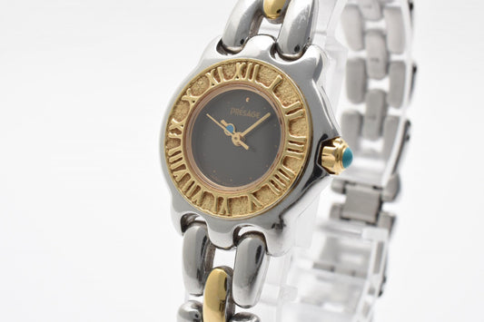 SEIKO セイコー プレサージュ 4N21-0300 クオーツ レディース 腕時計 ブラック文字盤 ローマンインデックス コンビカラー ステンレス ドレスウォッチ