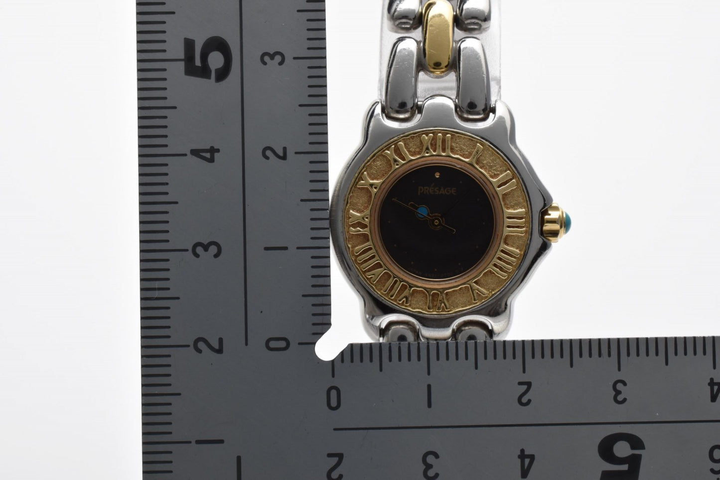 SEIKO セイコー プレサージュ 4N21-0300 クオーツ レディース 腕時計 ブラック文字盤 ローマンインデックス コンビカラー ステンレス ドレスウォッチ